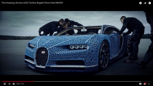レゴでつくられた超高級スポーツカー『ブガッティ・シロン』がスゴいと話題！ ネットの声「なんと実物大…しかも走るのかよ…」など
